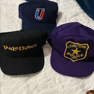 Set of Three Logo Baseball Caps